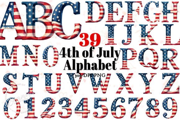 4th of July Alphabet Sublimation Clipart: A Creative Toolkit for Modern Makers