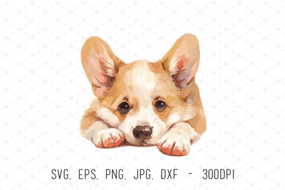 Cute Corgi Dog Watercolor Clipart SVG: A Versatile Asset for Creative Projects