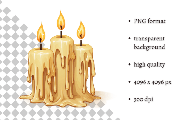 Cute Halloween Candles PNG Clipart Evaluation