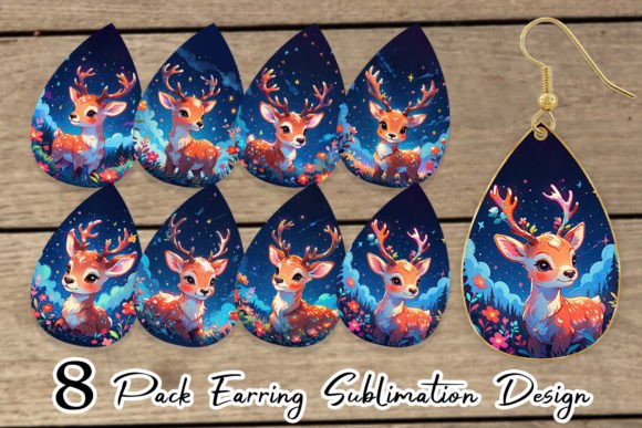 Earring Cute Reindeer: A Festive Sublimation Guide