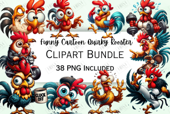 Funny Rooster Clipart: Injecting Attitude into Modern Digital Design