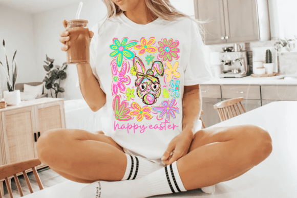 Glitter Happy Easter, Bunny Bubble Gum: A Vibrant Digital Asset for Creative Projects