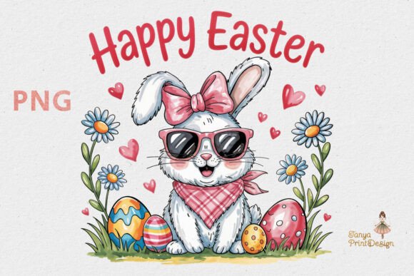 Happy Easter Bunny Sunglasses PNG Print: A Versatile Digital Asset for Modern Creators