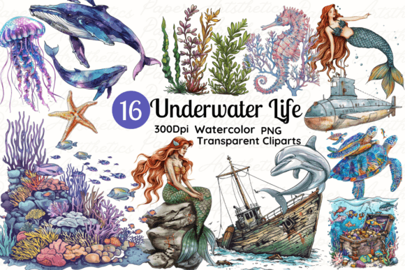 Sea Side Clipart Underwater Clipart PNG: A Versatile Choice for Creative Projects