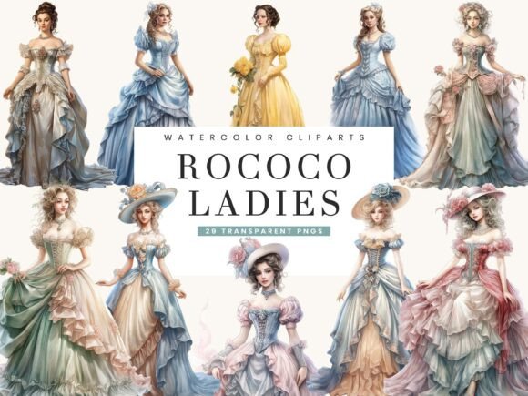Watercolor Rococo Ladies Clipart Bundle: A Practical Evaluation