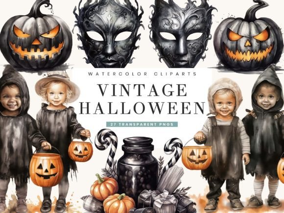 Watercolor Vintage Halloween Clipart: A Guide to Nostalgic Design